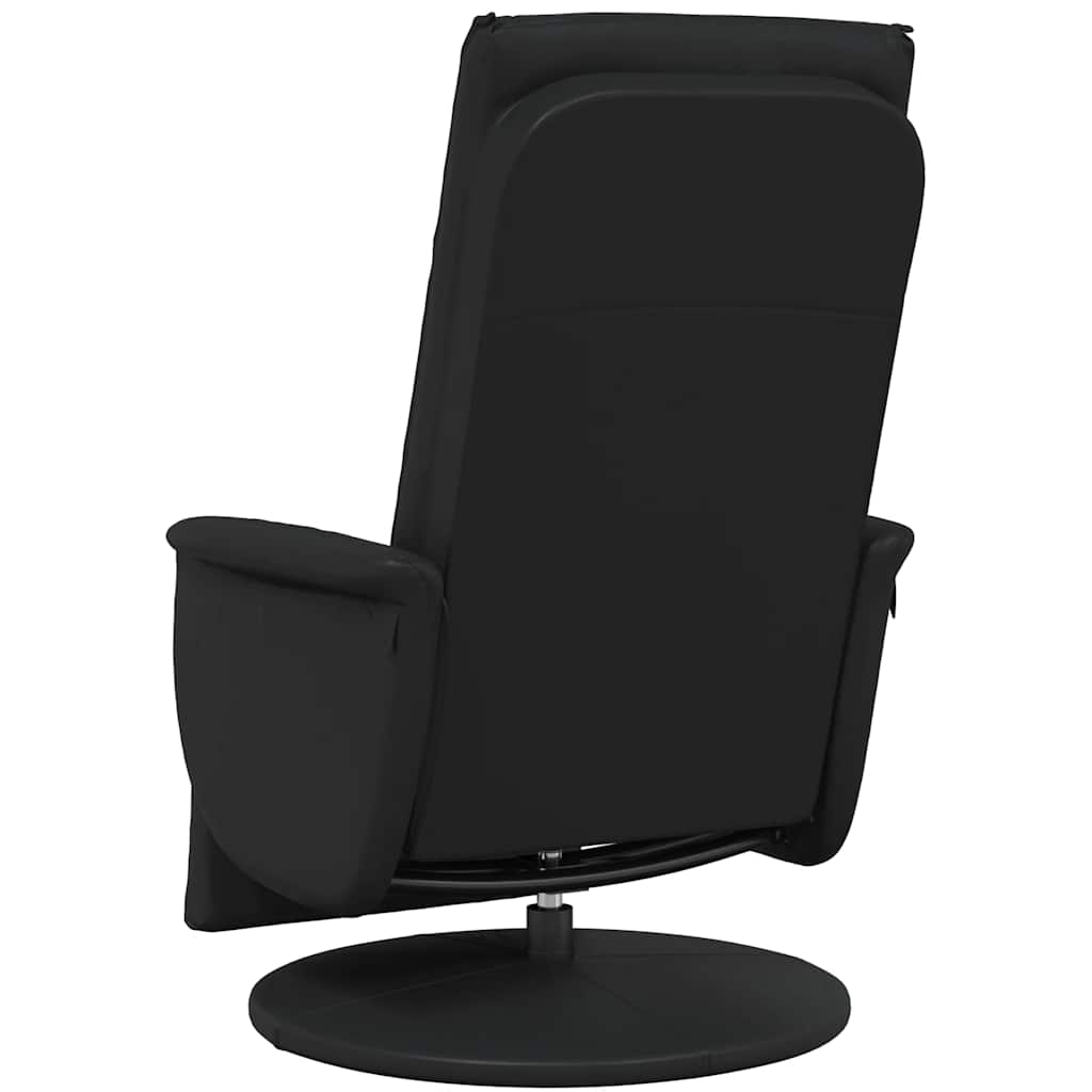 Fauteuil inclinable de massage repose-pieds noir similicuir - XIOS