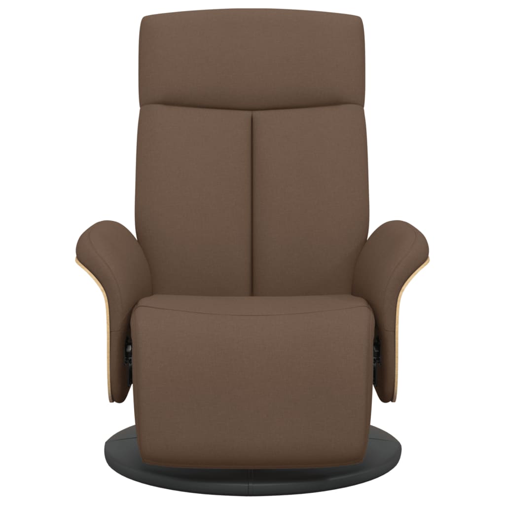 Fauteuil inclinable avec repose-pieds marron tissu - XIOS