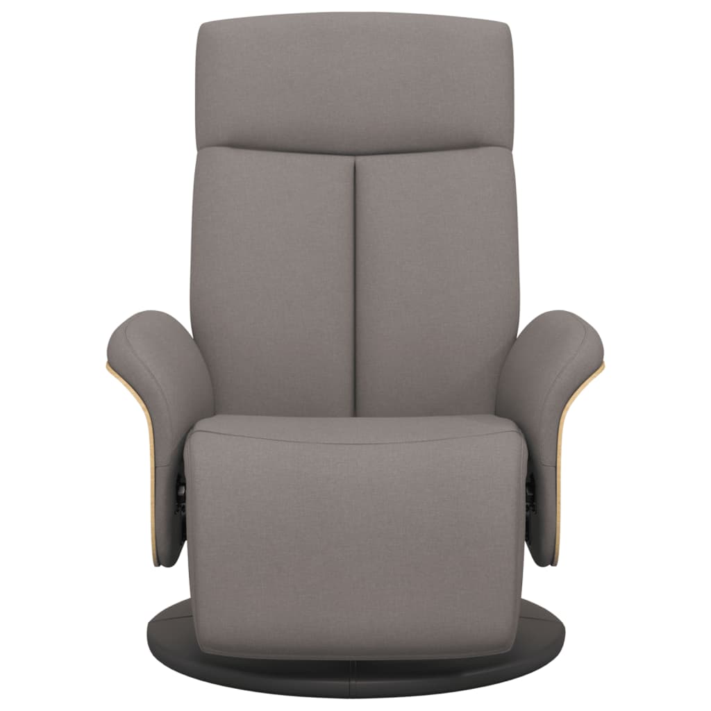 Fauteuil inclinable avec repose-pieds taupe tissu - XIOS