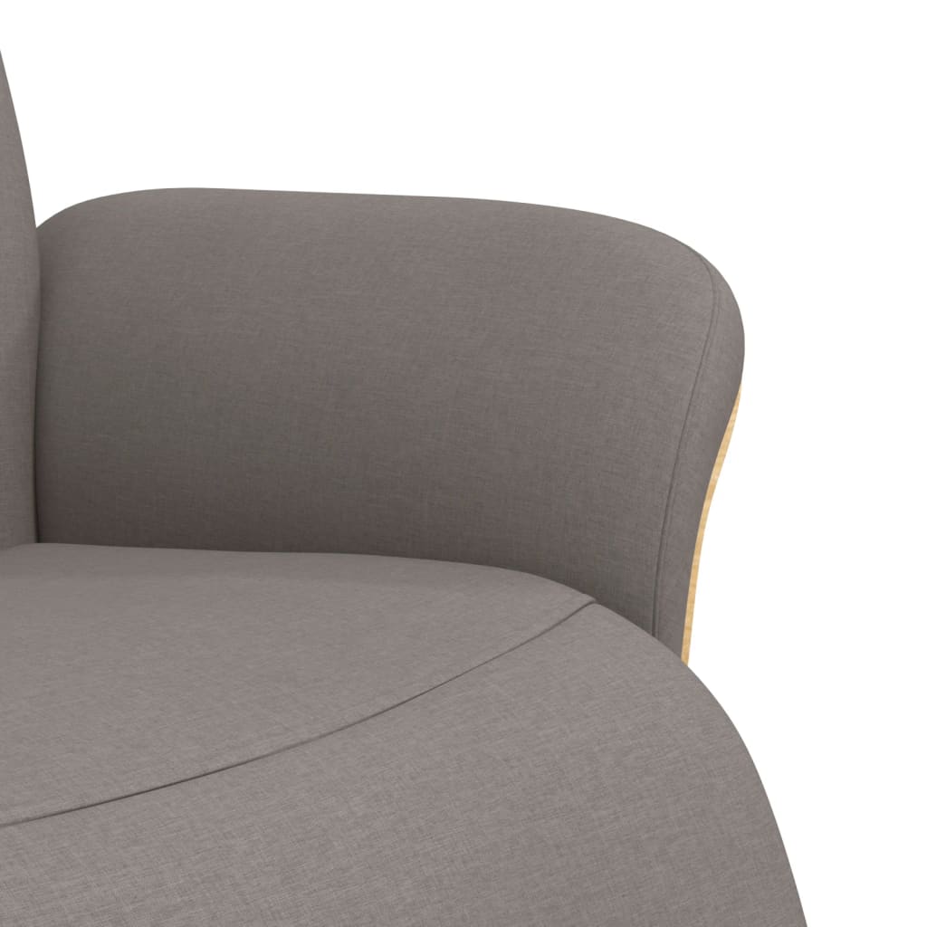 Fauteuil inclinable avec repose-pieds taupe tissu - XIOS