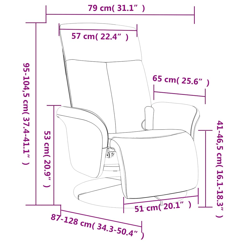 Fauteuil inclinable de massage avec repose-pieds bleu tissu - XIOS