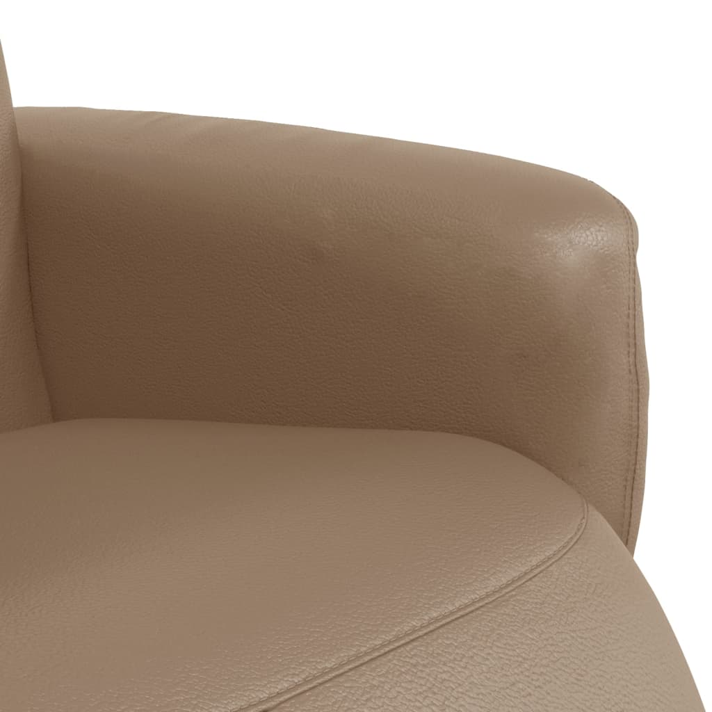 Fauteuil inclinable avec repose-pieds cappuccino similicuir - XIOS