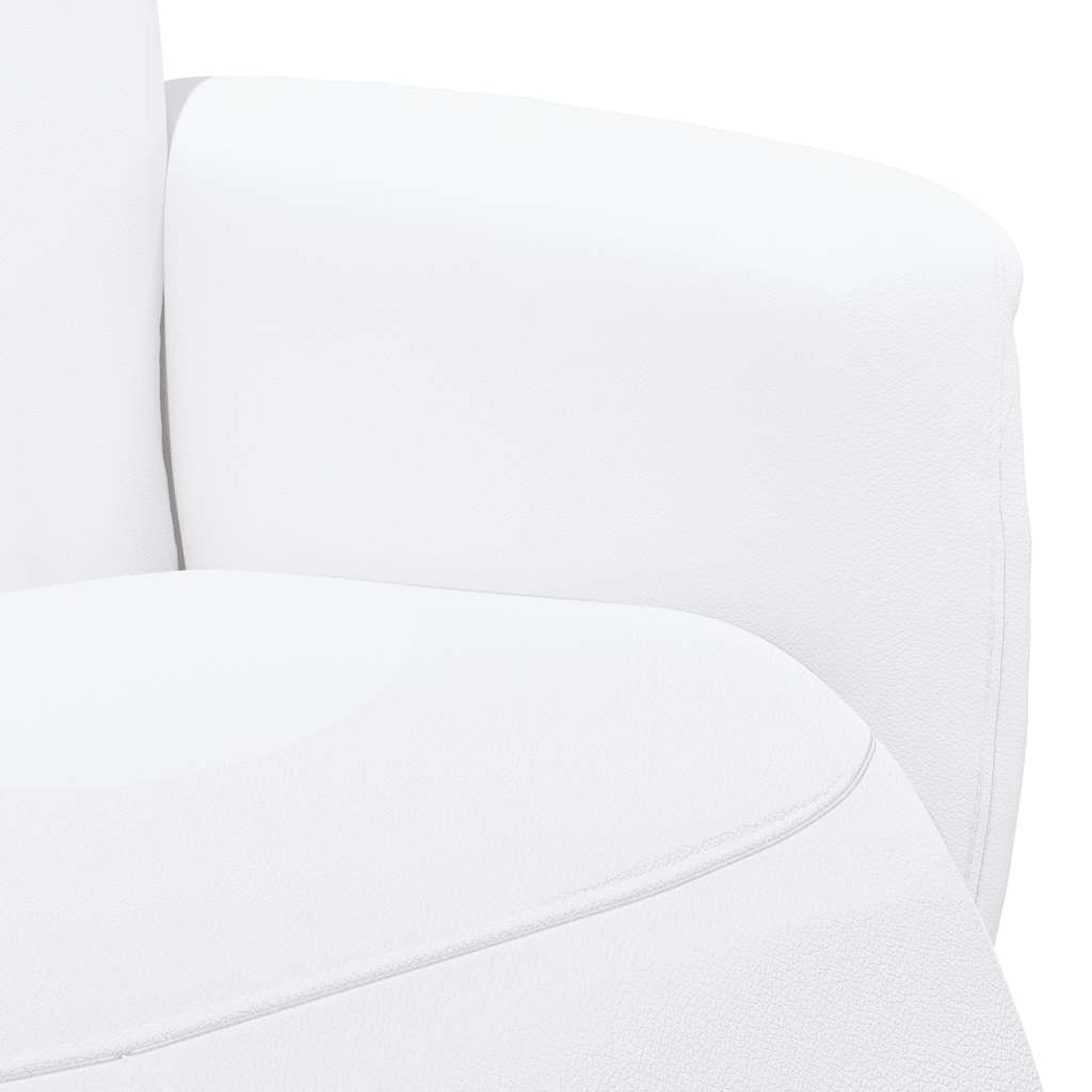 Fauteuil inclinable avec repose-pieds blanc similicuir - XIOS