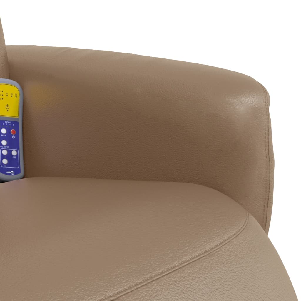 Fauteuil inclinable de massage repose-pieds cappuccino - XIOS