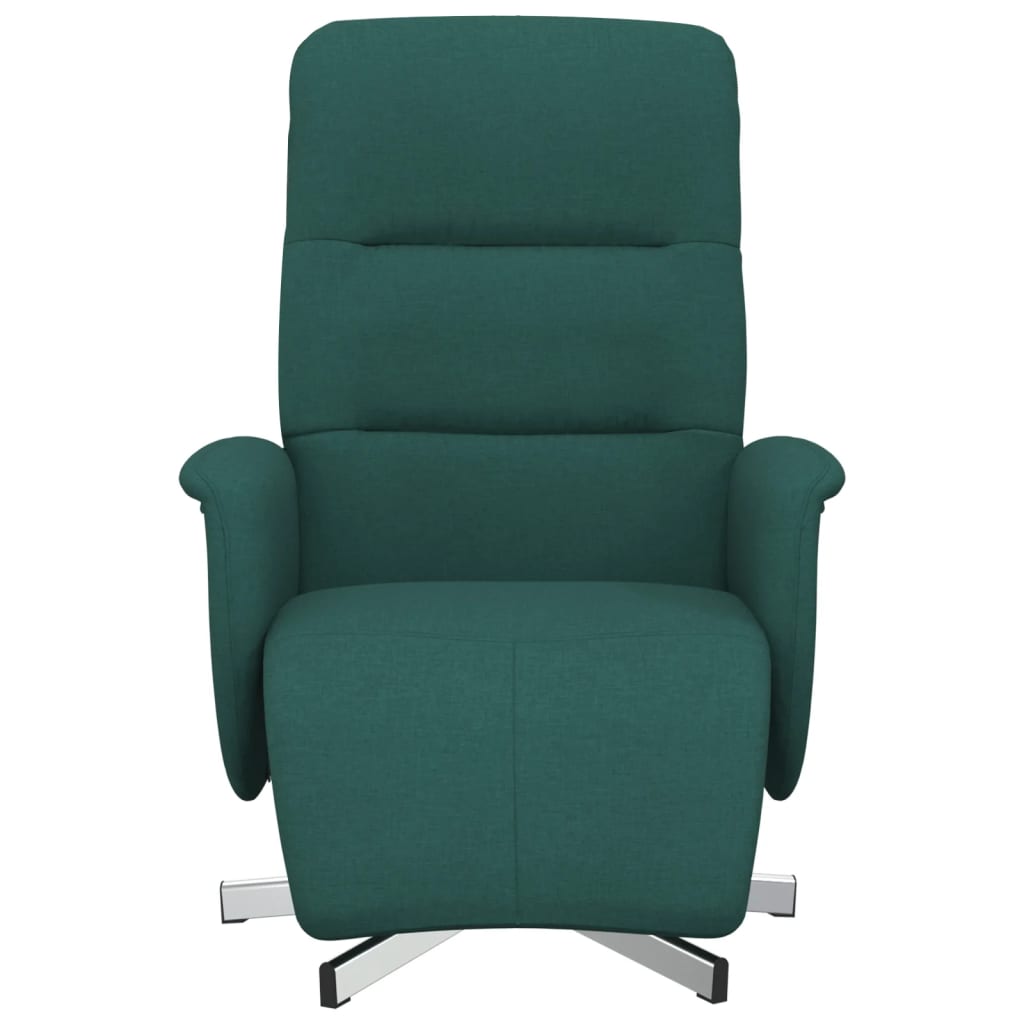 Fauteuil inclinable avec repose-pieds vert foncé tissu - XIOS