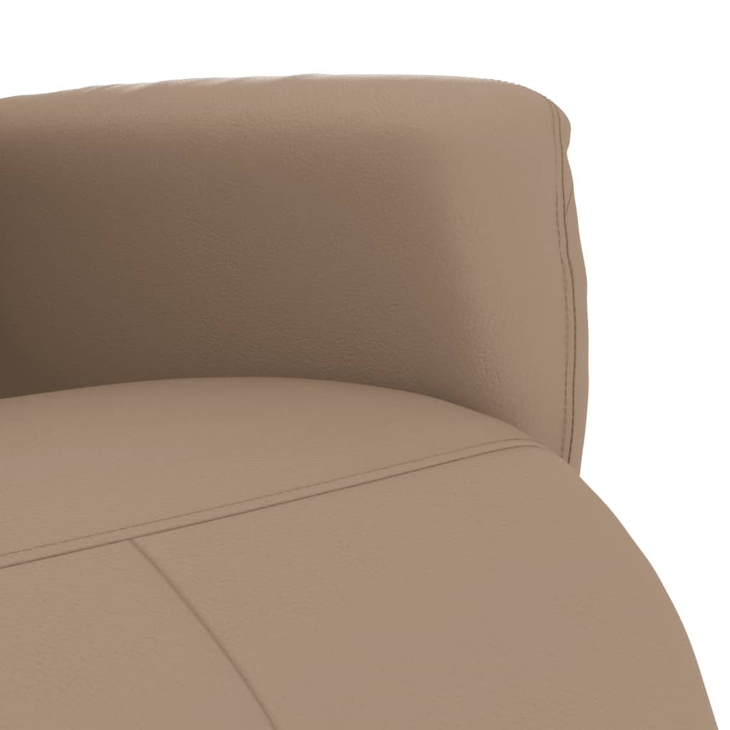 Fauteuil inclinable avec repose-pieds cappuccino similicuir - XIOS