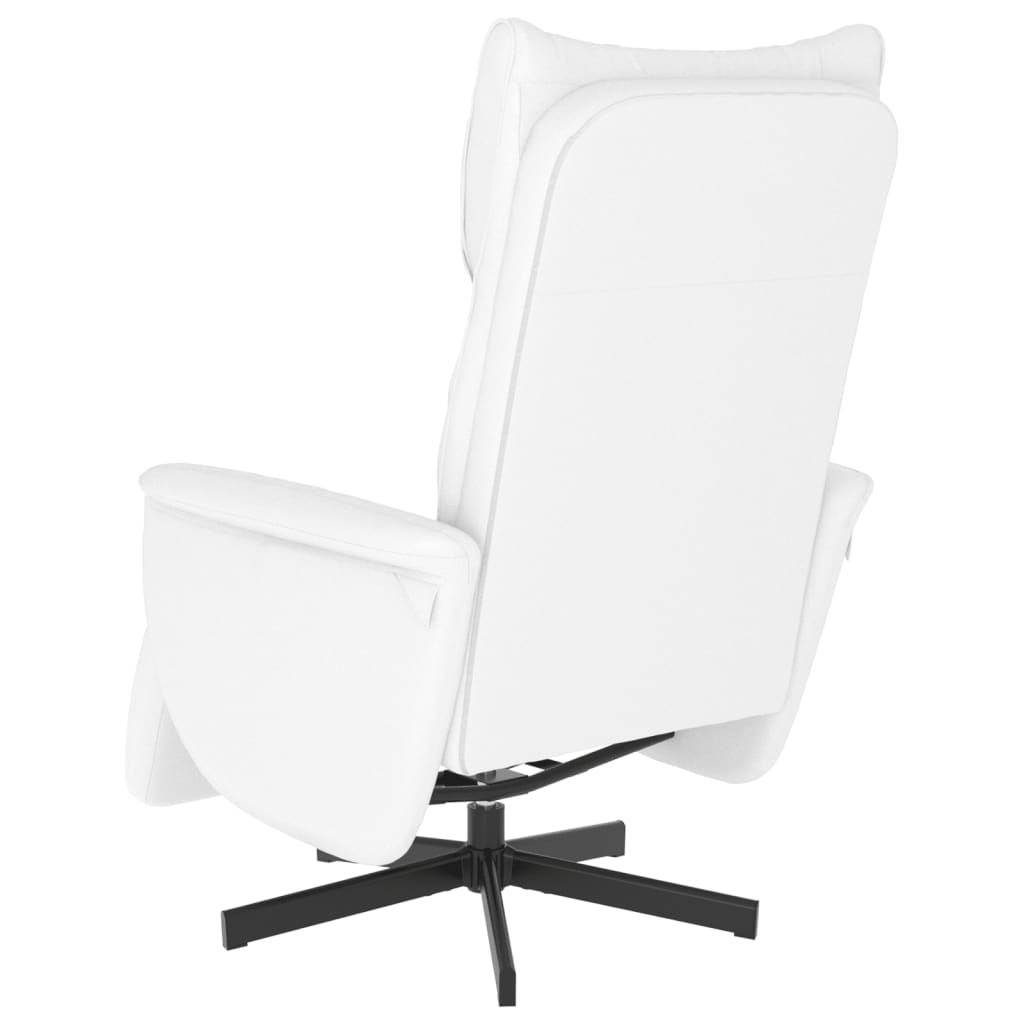 Fauteuil inclinable avec repose-pieds blanc similicuir - XIOS