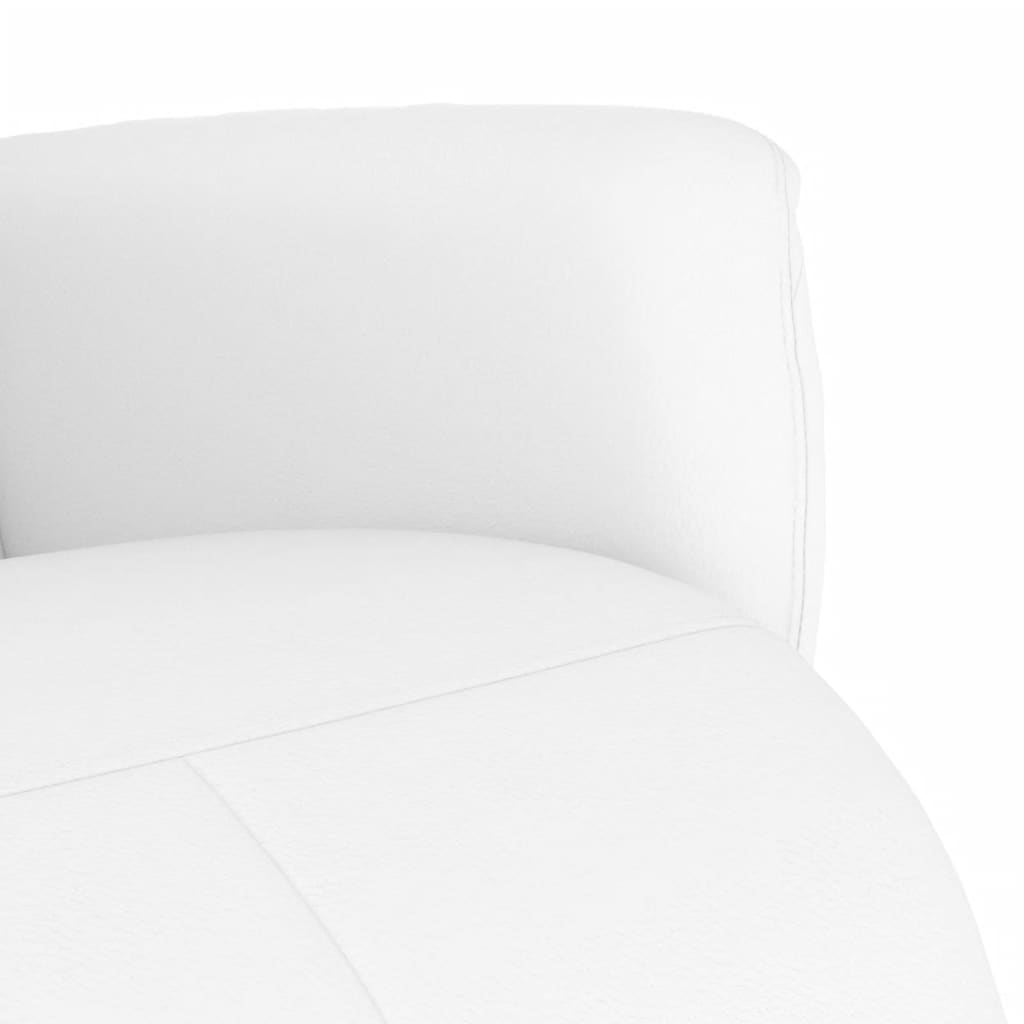 Fauteuil inclinable avec repose-pieds blanc similicuir - XIOS