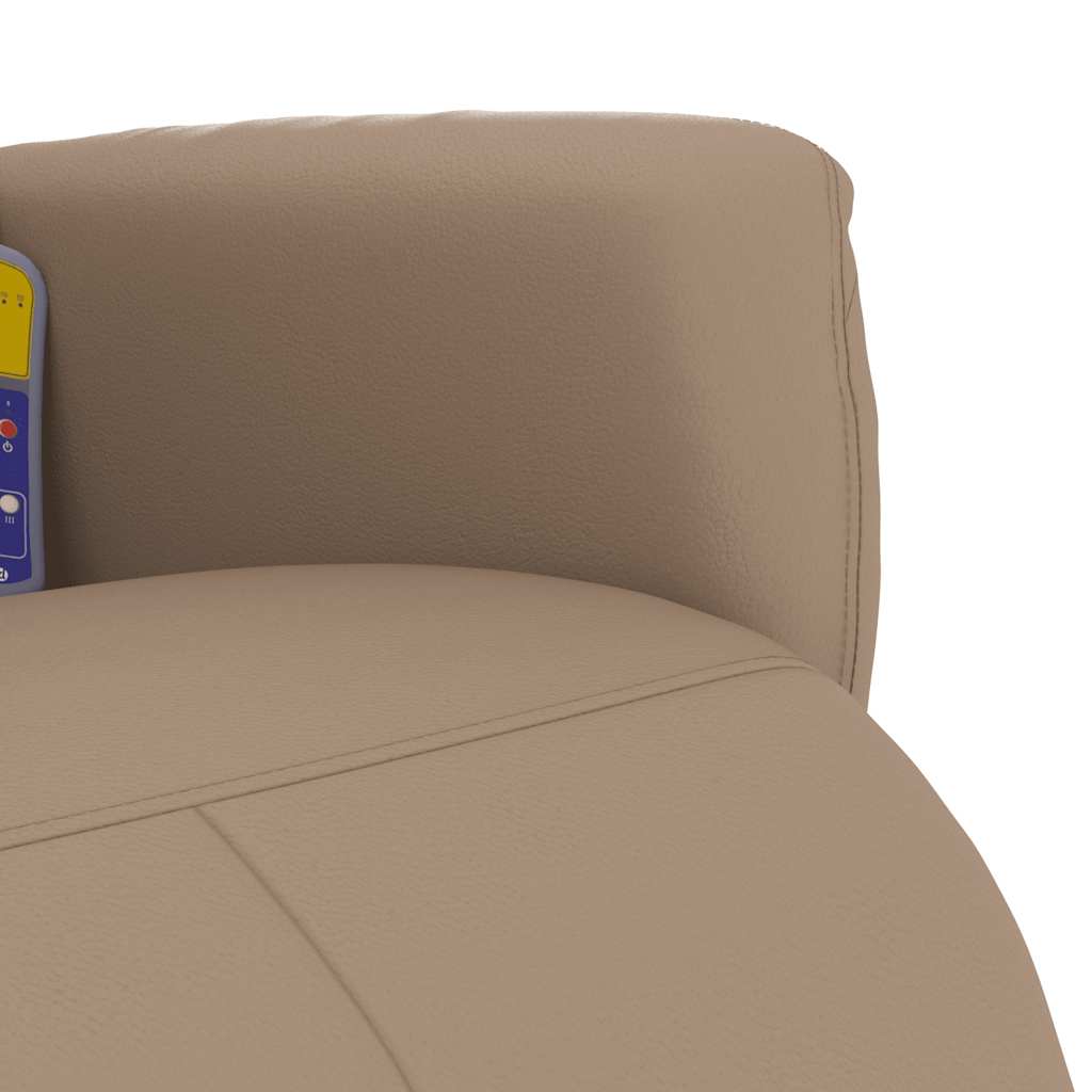 Fauteuil inclinable de massage repose-pieds cappuccino - XIOS
