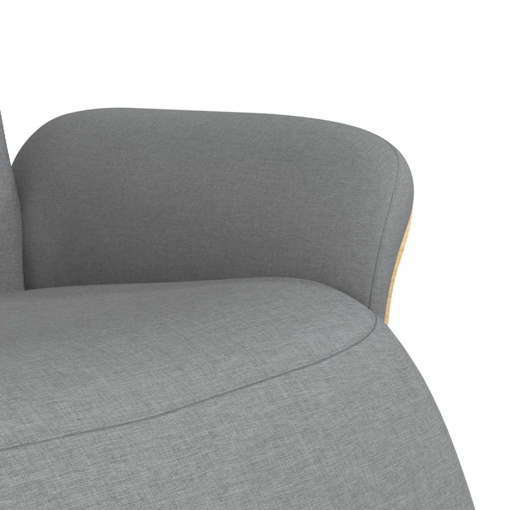 Fauteuil inclinable avec repose-pieds gris clair tissu - XIOS