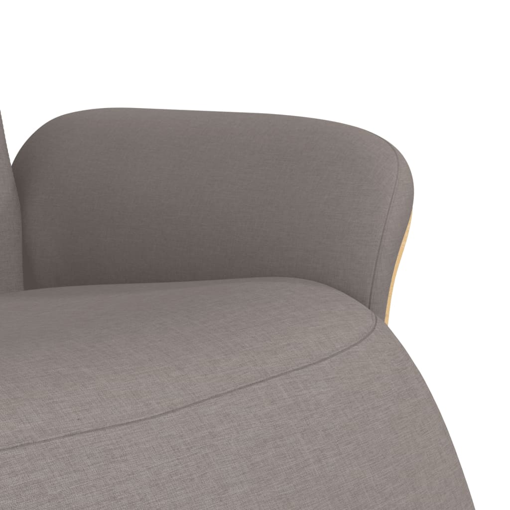 Fauteuil inclinable avec repose-pieds taupe tissu - XIOS