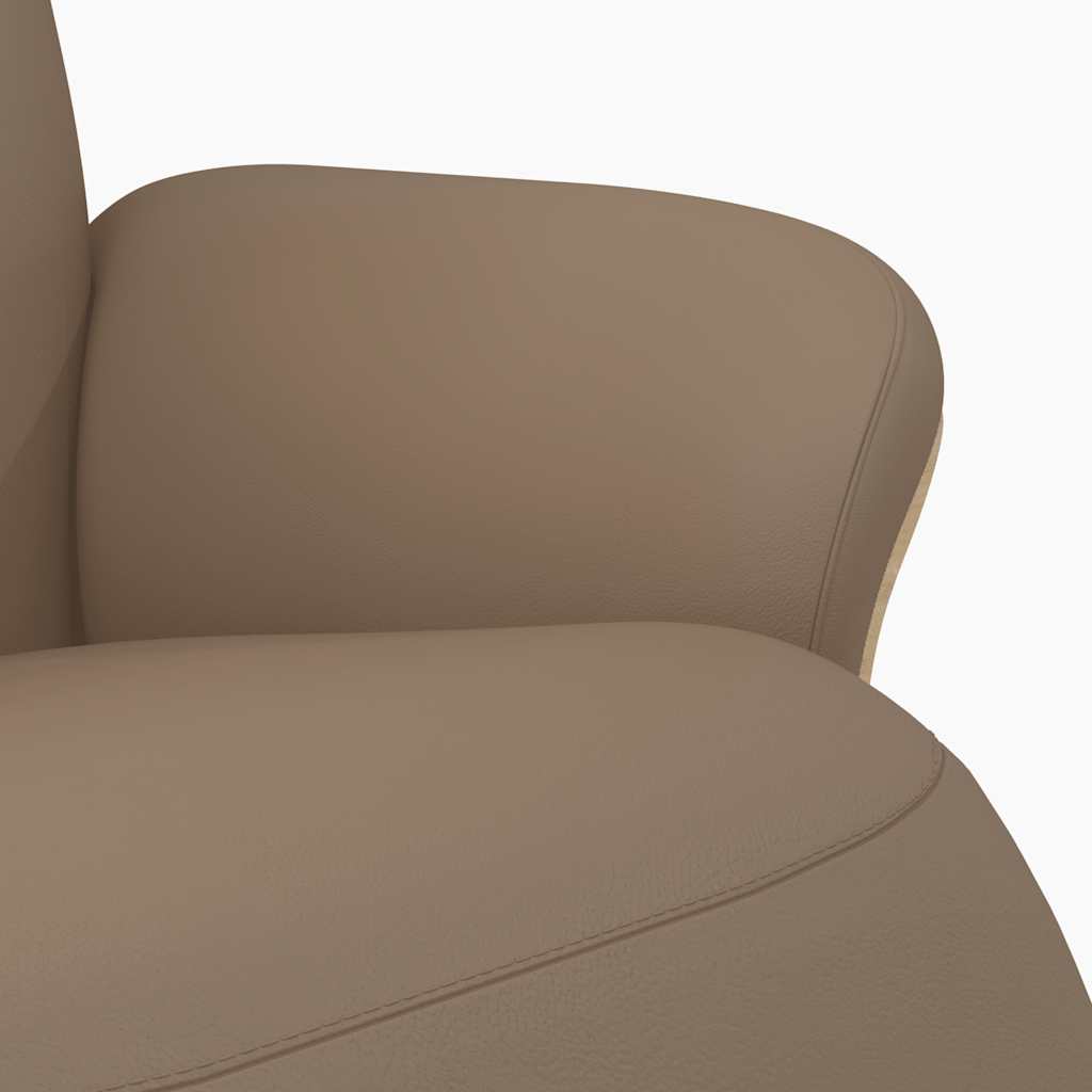 Fauteuil inclinable avec repose-pieds cappuccino similicuir - XIOS