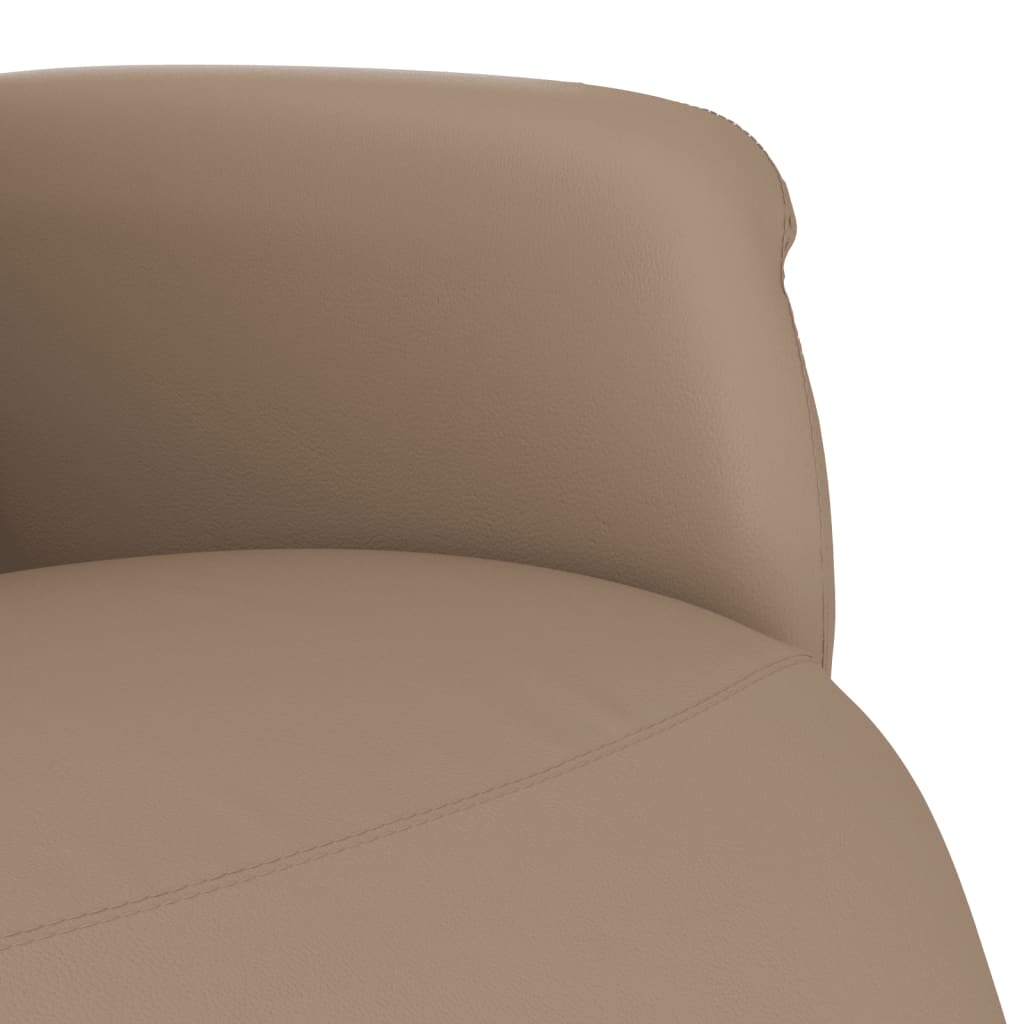 Fauteuil inclinable avec repose-pieds cappuccino similicuir - XIOS