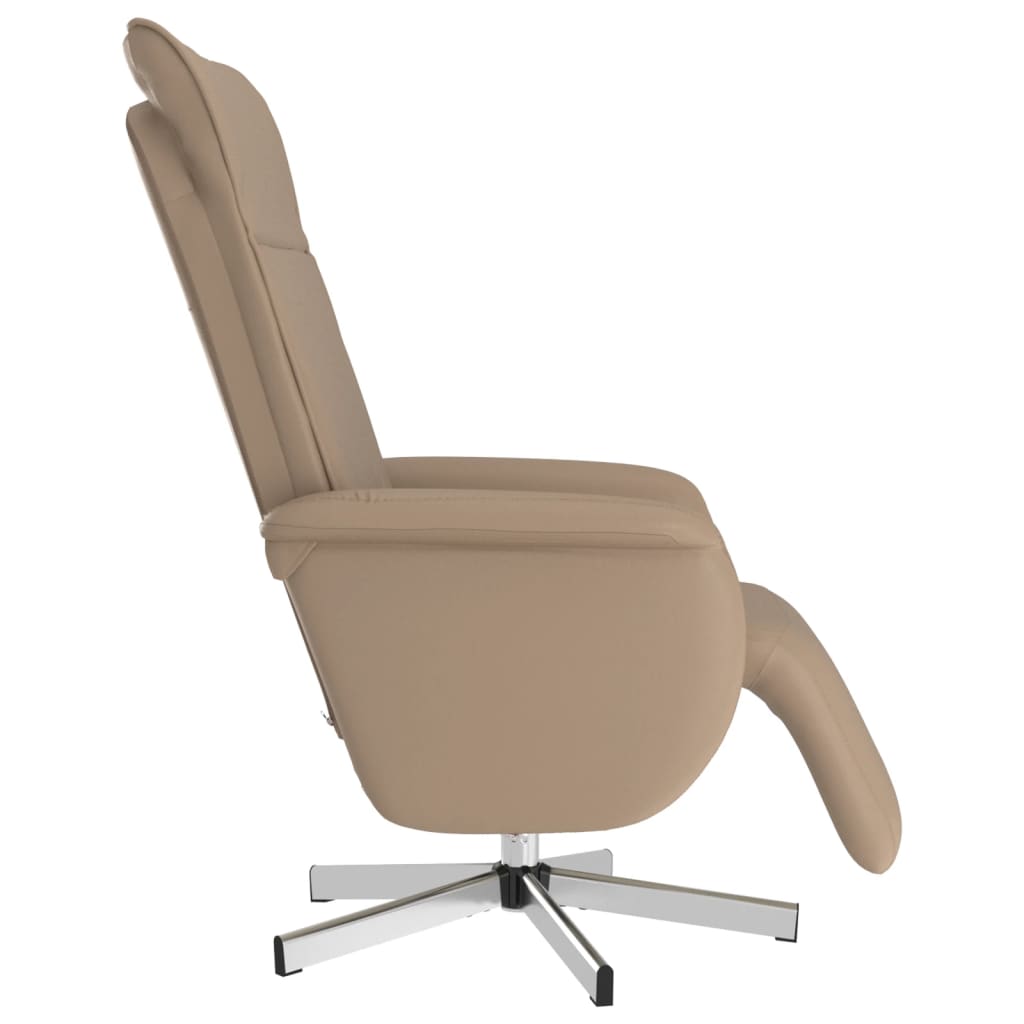 Fauteuil inclinable de massage repose-pieds cappuccino - XIOS
