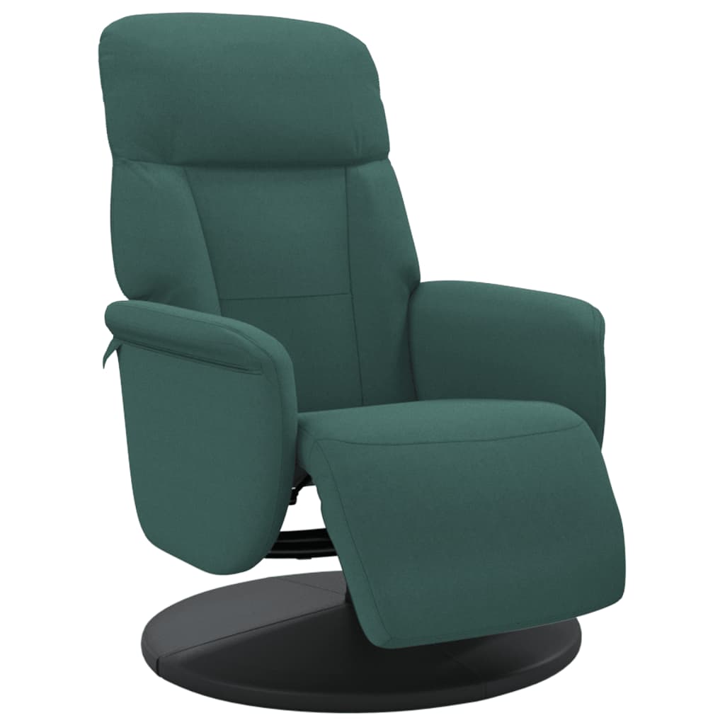 Fauteuil inclinable avec repose-pied vert foncé velours - XIOS