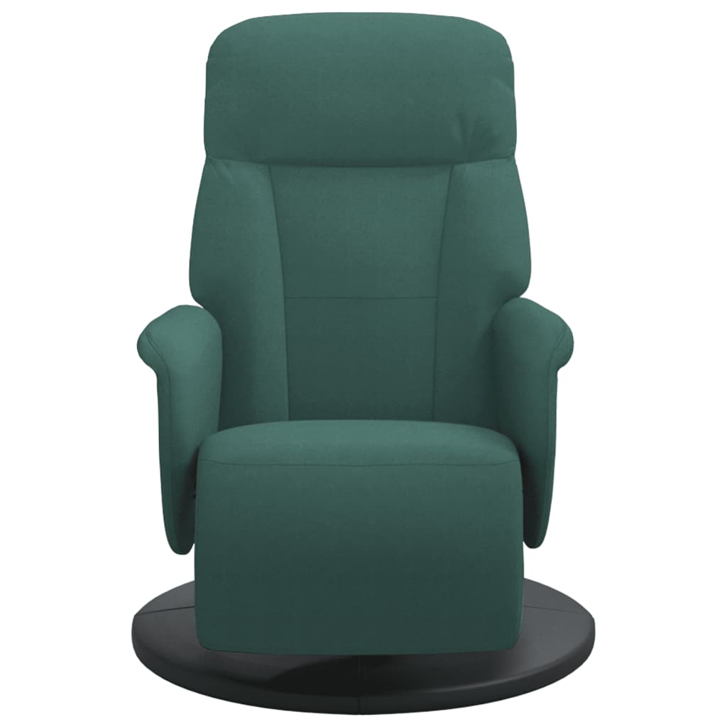 Fauteuil inclinable avec repose-pied vert foncé velours - XIOS