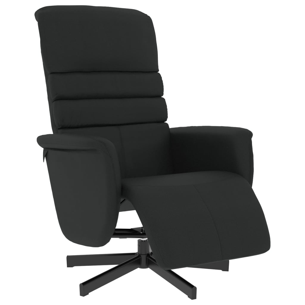 Fauteuil inclinable avec repose-pieds noir similicuir - XIOS