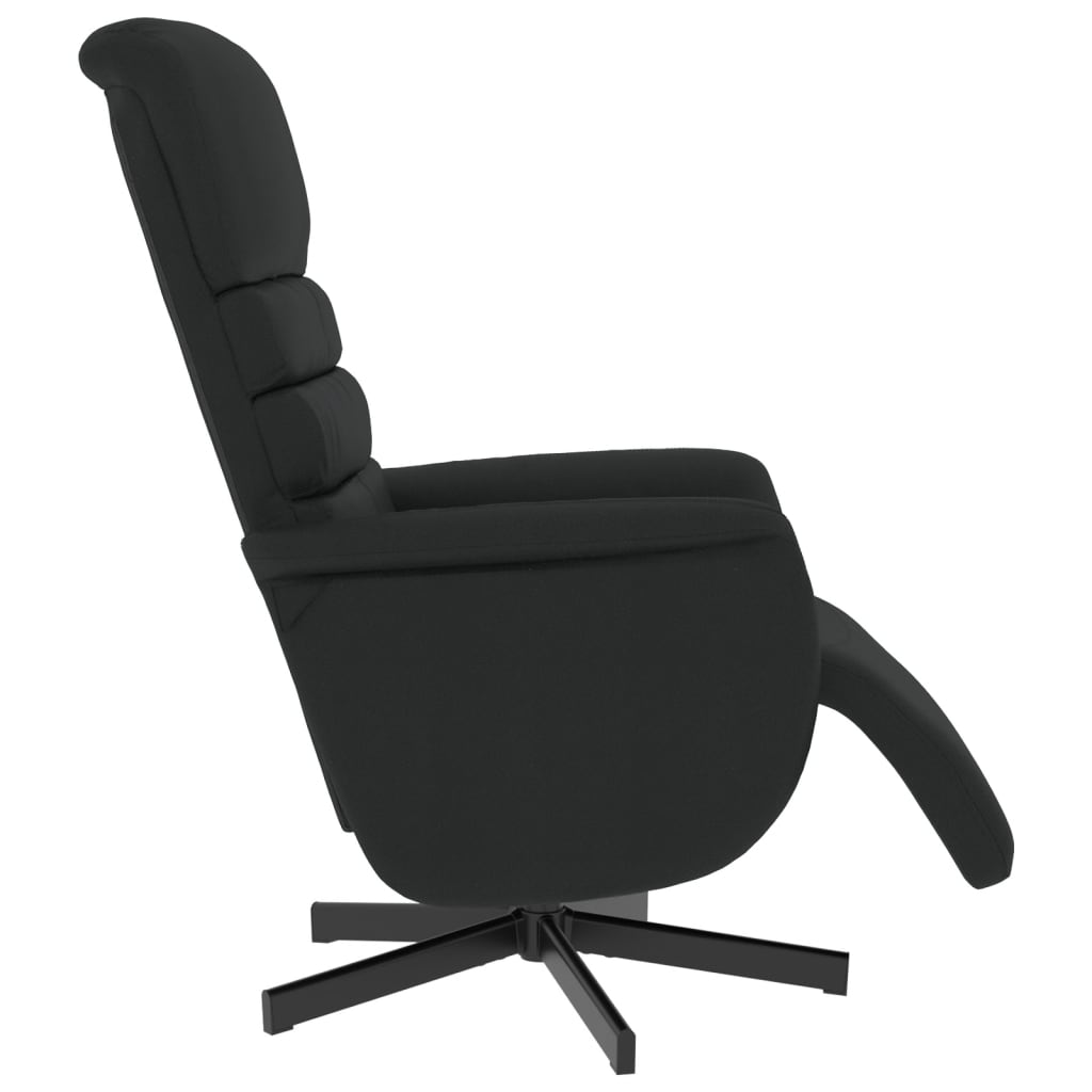 Fauteuil inclinable avec repose-pieds noir similicuir - XIOS