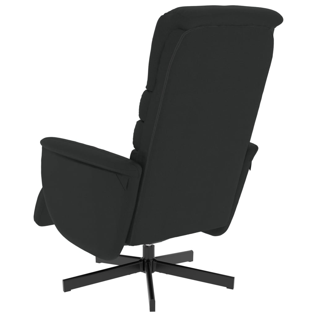 Fauteuil inclinable avec repose-pieds noir similicuir - XIOS