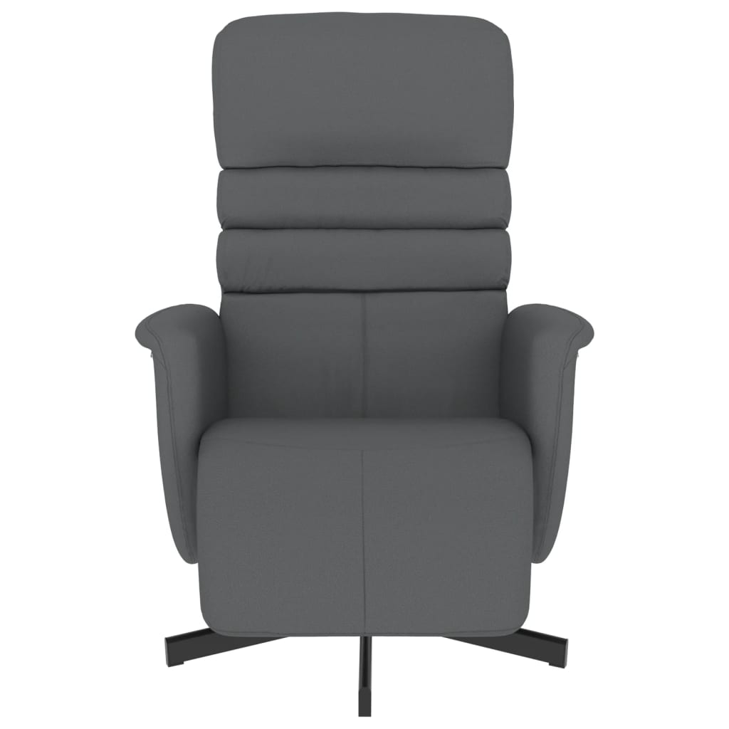 Fauteuil inclinable avec repose-pieds gris similicuir - XIOS