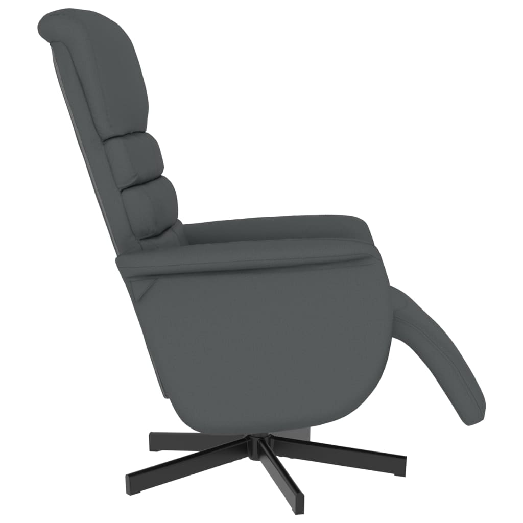 Fauteuil inclinable avec repose-pieds gris similicuir - XIOS