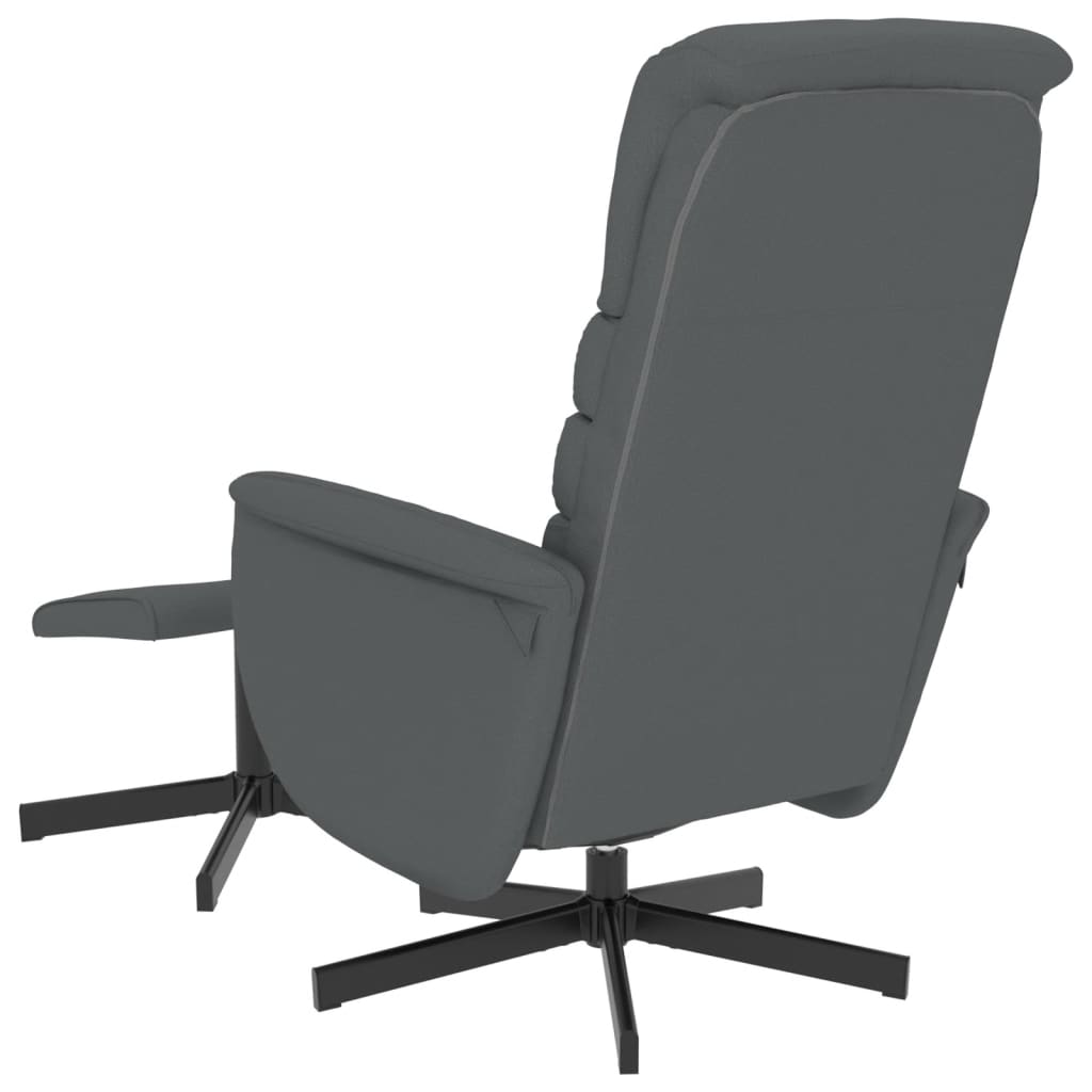 Fauteuil inclinable avec repose-pied gris similicuir - XIOS