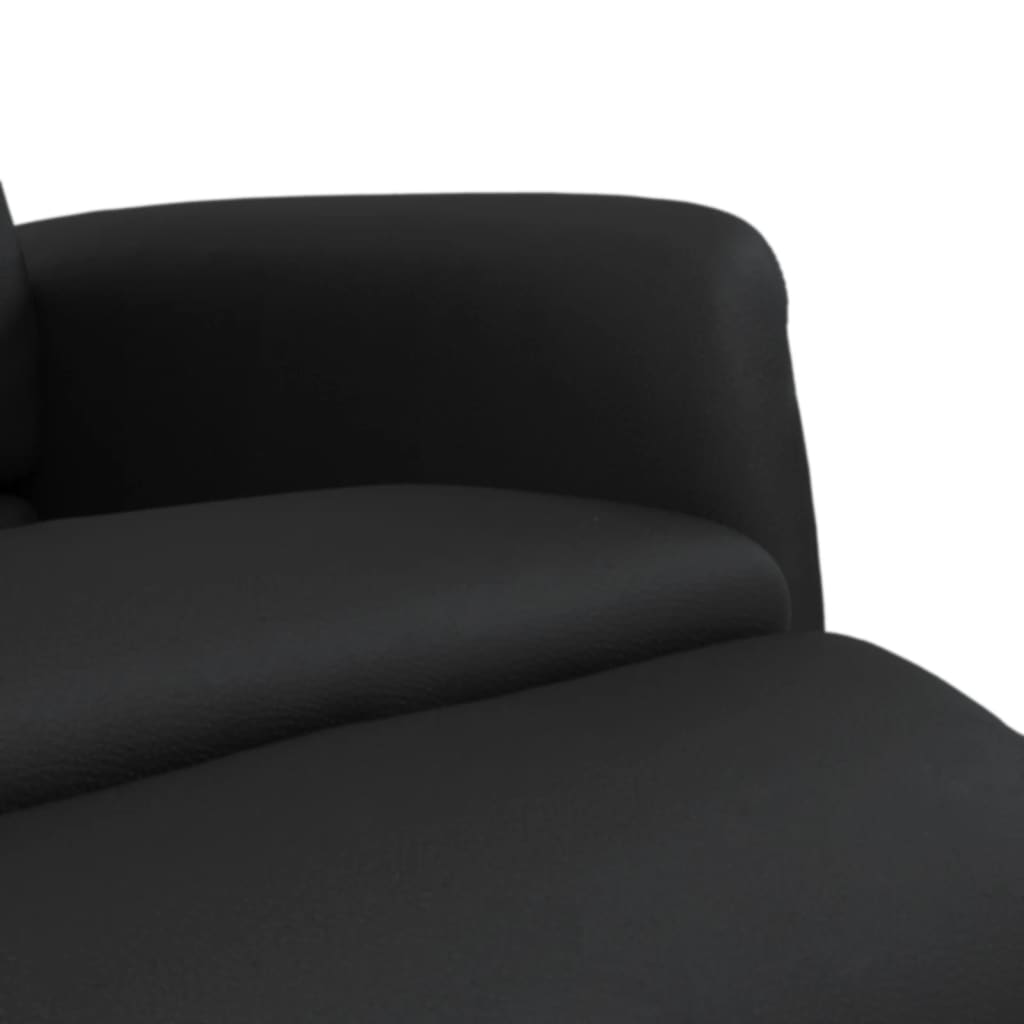 Fauteuil inclinable avec repose-pieds noir similicuir - XIOS