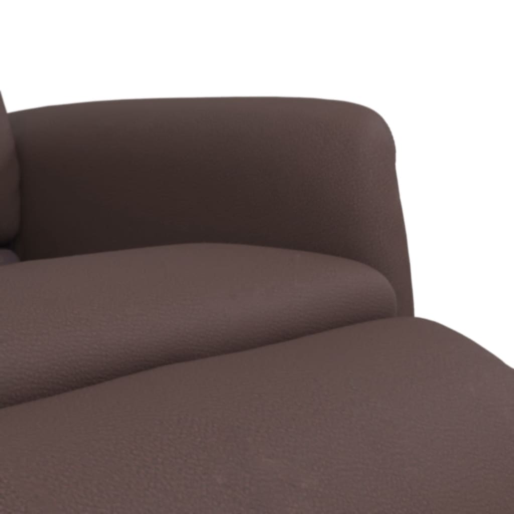 Fauteuil inclinable avec repose-pieds marron similicuir - XIOS