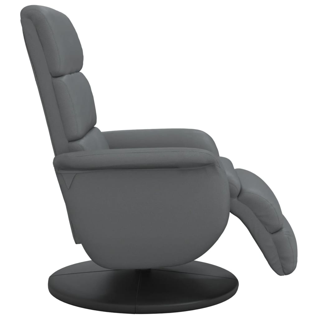 Fauteuil inclinable avec repose-pieds gris similicuir - XIOS