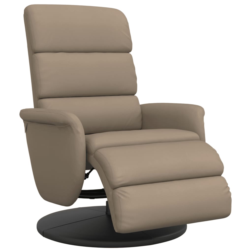 Fauteuil inclinable avec repose-pieds cappuccino similicuir - XIOS