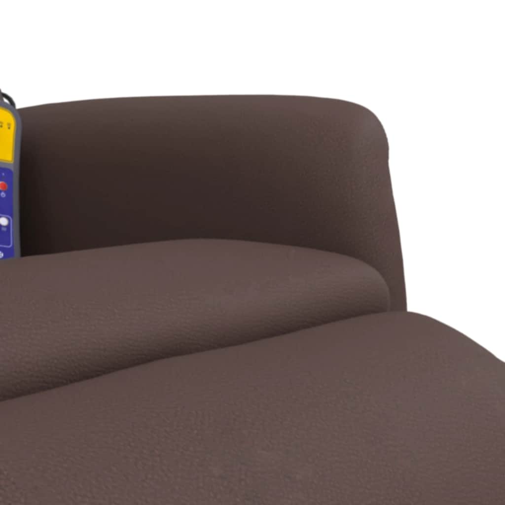 Fauteuil inclinable de massage repose-pieds marron similicuir - XIOS
