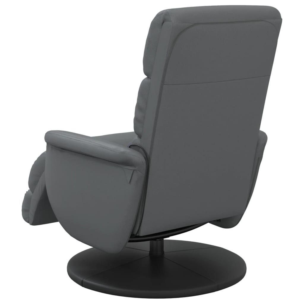 Fauteuil inclinable de massage repose-pieds gris similicuir - XIOS