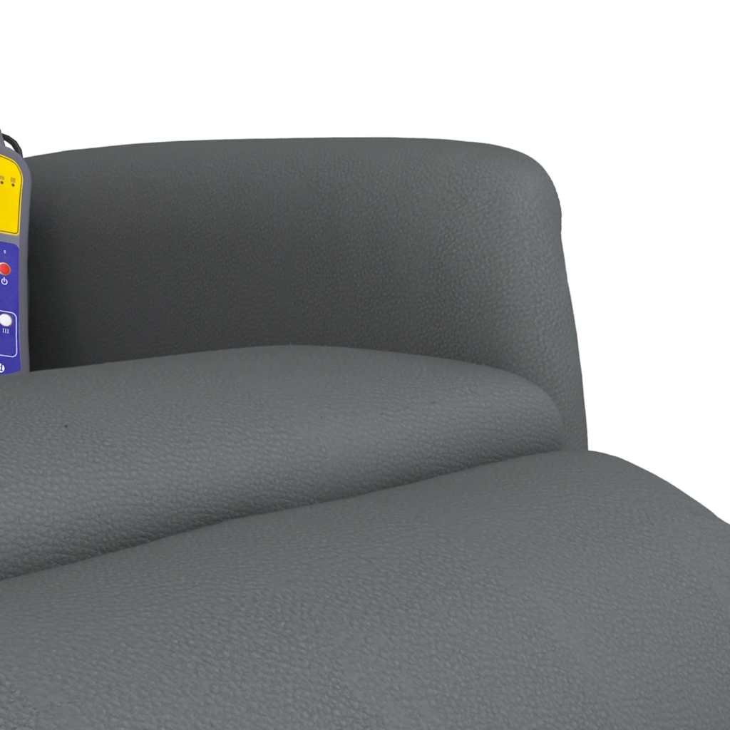 Fauteuil inclinable de massage repose-pieds gris similicuir - XIOS