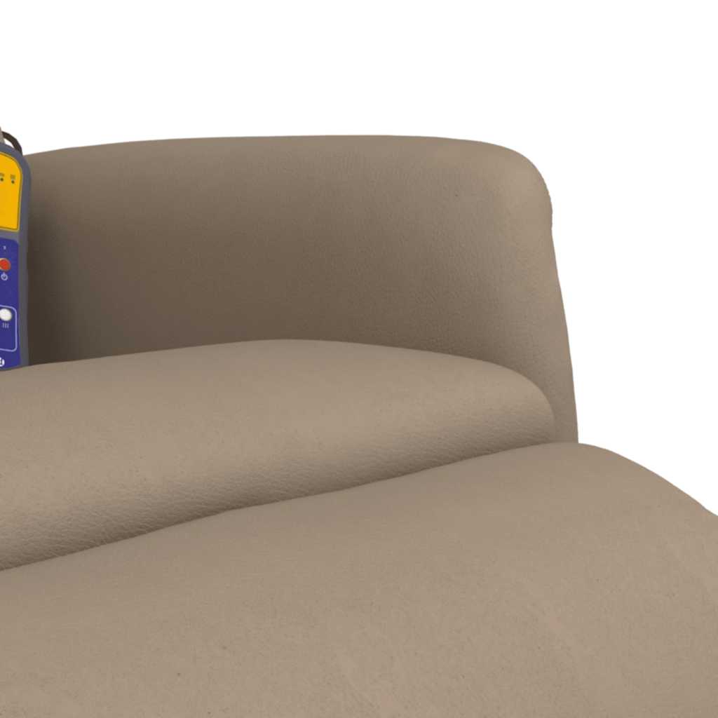 Fauteuil inclinable de massage repose-pieds cappuccino - XIOS