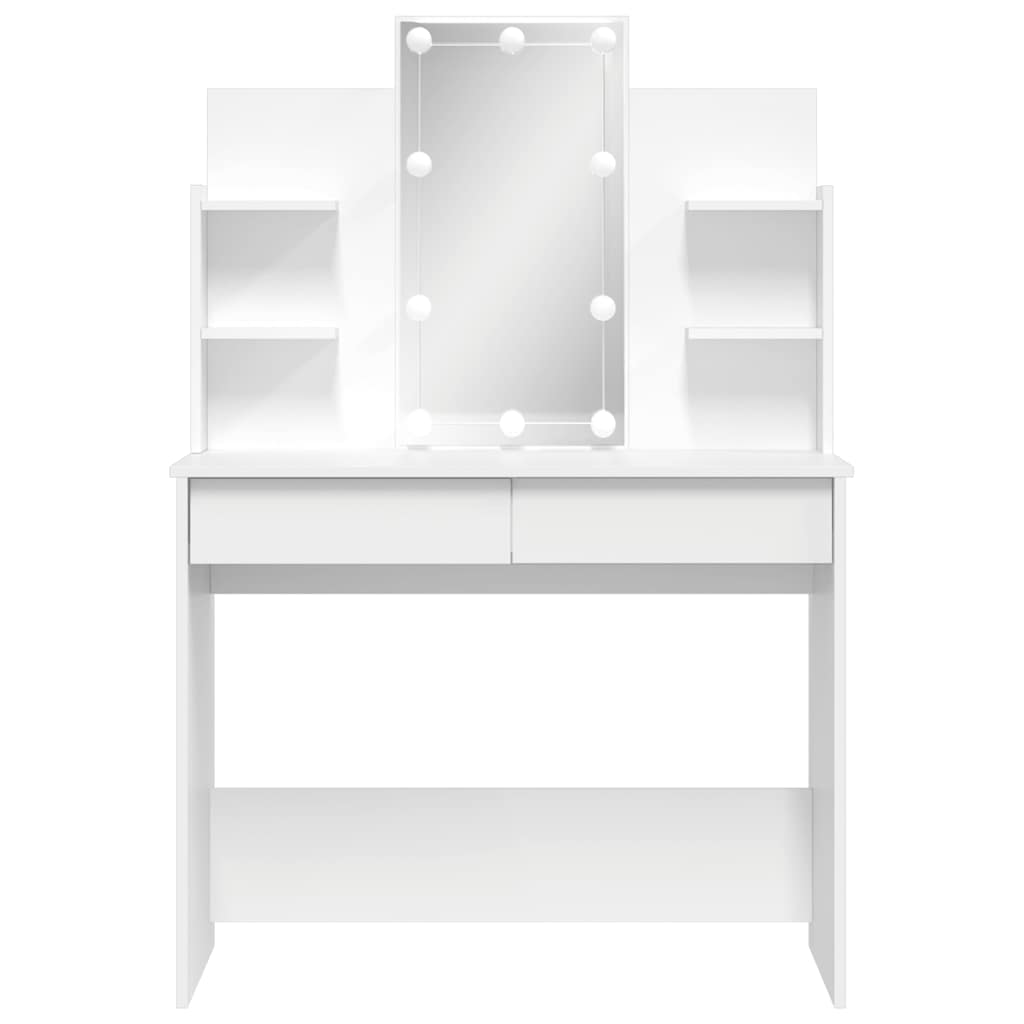 Coiffeuse avec lumières LED blanc 96x40x142 cm - XIOS