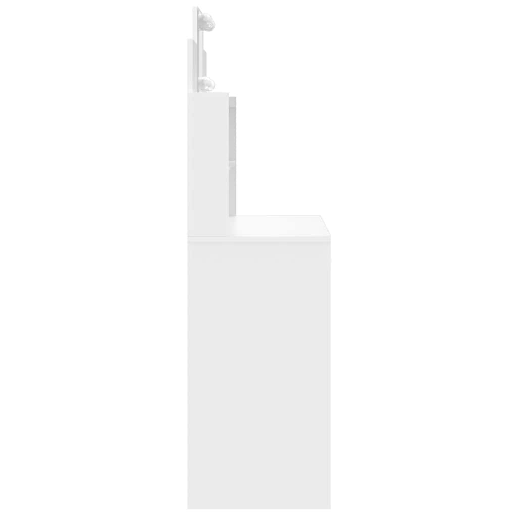 Coiffeuse avec lumières LED blanc 96x40x142 cm - XIOS