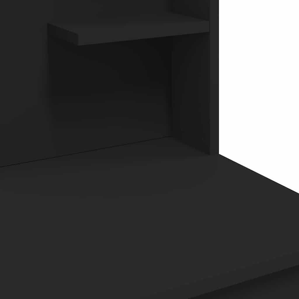 Coiffeuse avec lumières LED noir 96x40x142 cm - XIOS