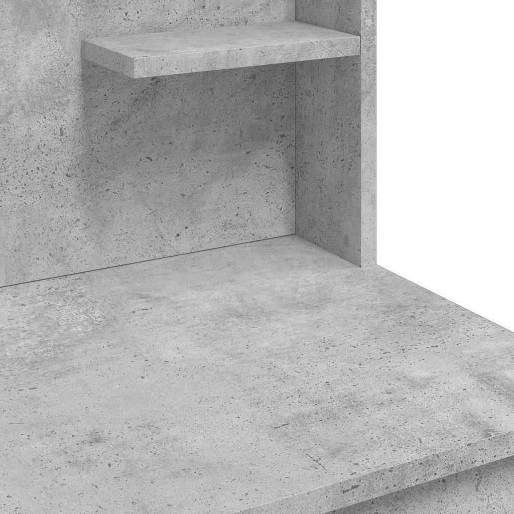 Coiffeuse avec lumières LED gris béton 96x40x142 cm - XIOS