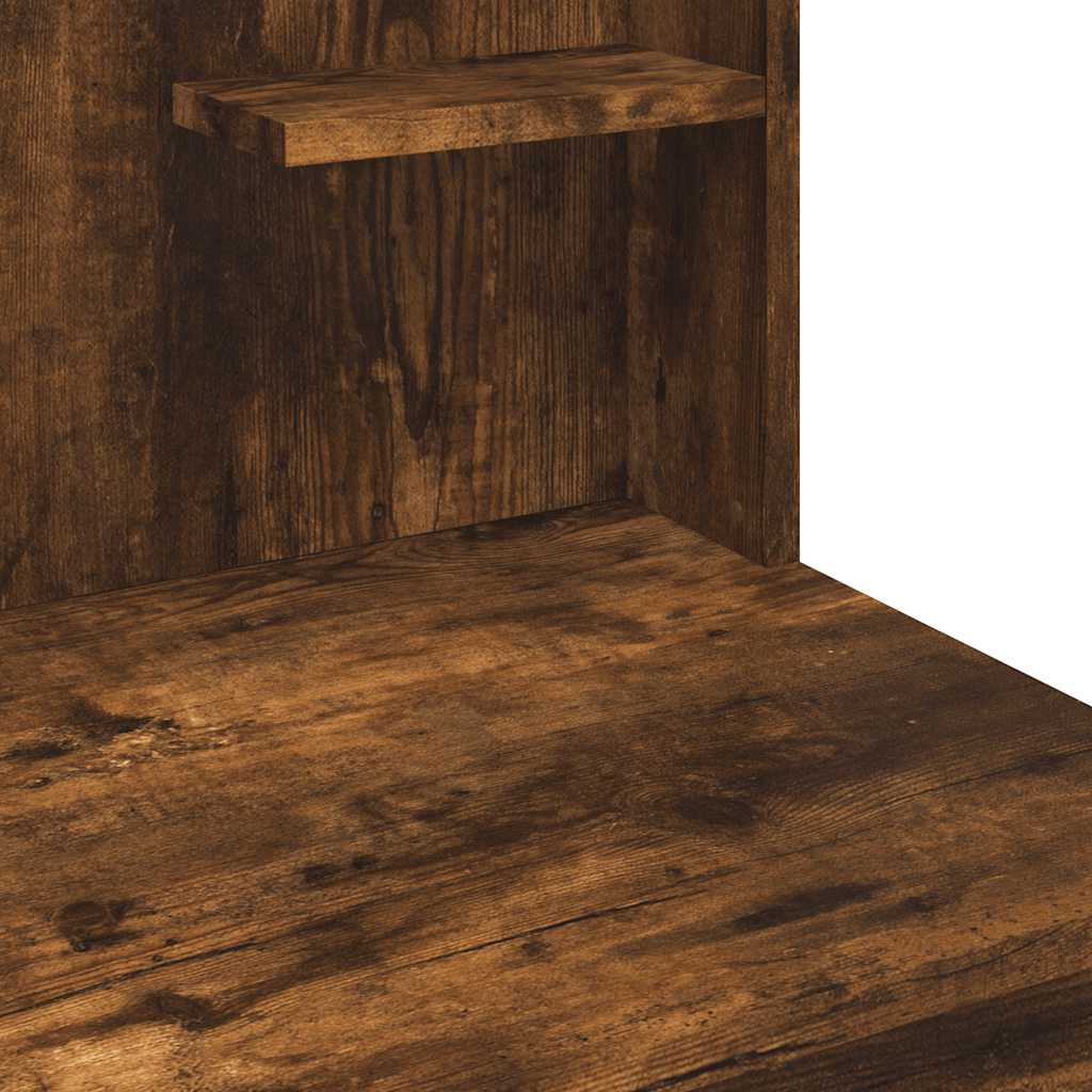 Coiffeuse avec lumières LED chêne fumé 96x40x142 cm - XIOS