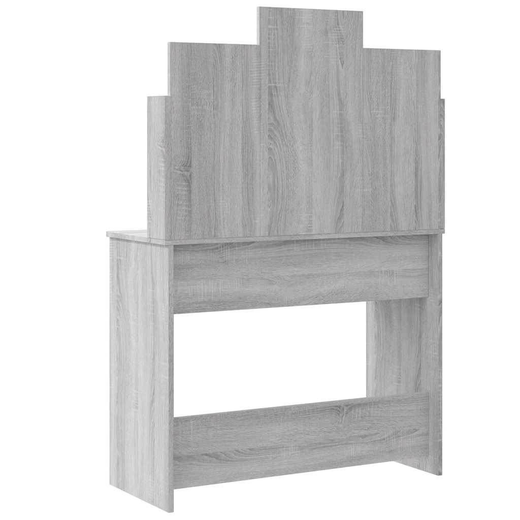 Coiffeuse avec lumières LED sonoma gris 96x40x142 cm - XIOS