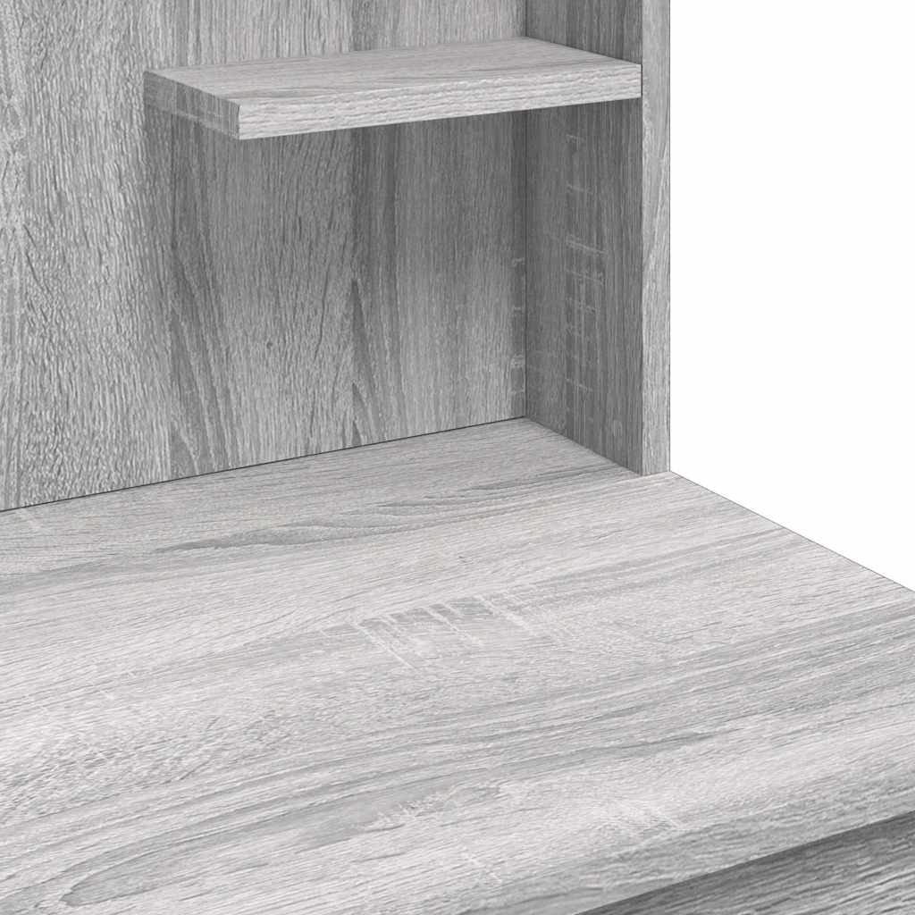 Coiffeuse avec lumières LED sonoma gris 96x40x142 cm - XIOS