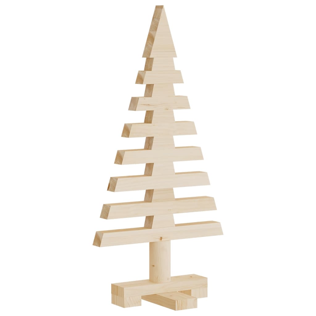 Arbres de Noël en bois pour décoration 3 pcs bois massif de pin - XIOS