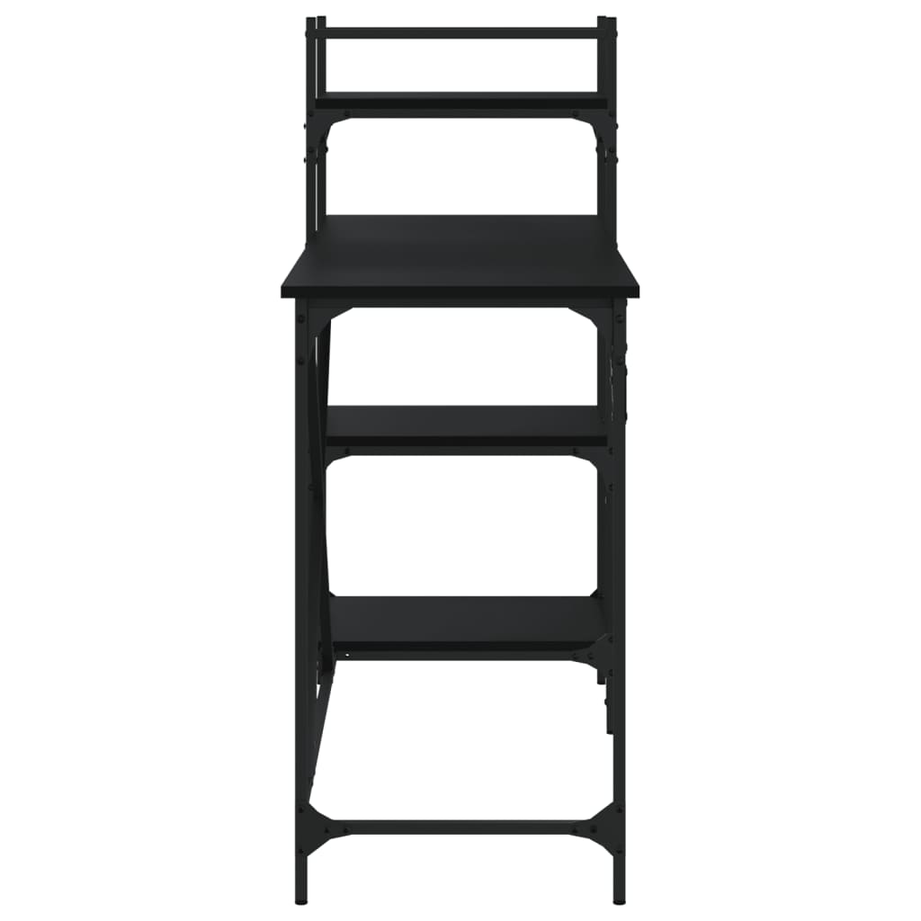 Bureau d'ordinateur avec étagères noir 120x47x109 cm - XIOS