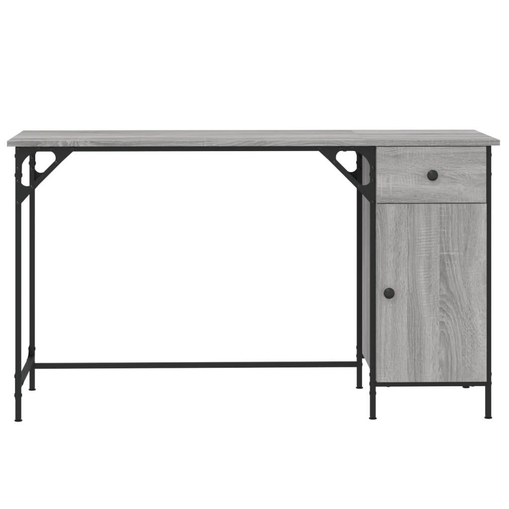 Bureau d'ordinateur sonoma gris 131x48x75 cm bois d’ingénierie - XIOS