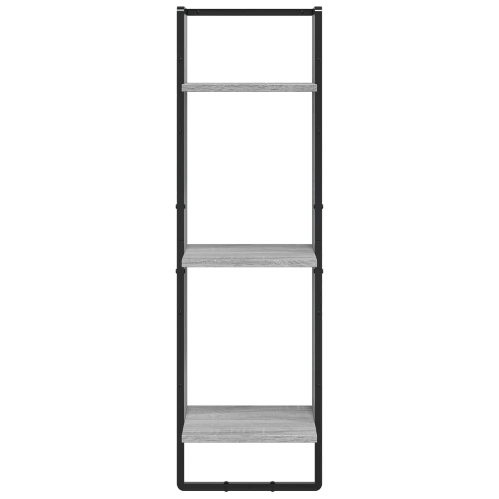 Ensemble d'étagères murales avec barres 6 pcs sonoma gris - XIOS