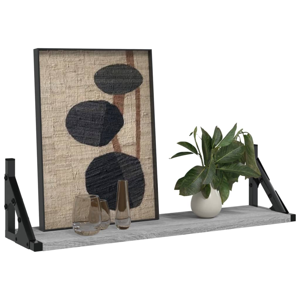 Étagères murales 2 pcs sonoma gris 60x15x15,5 cm - XIOS