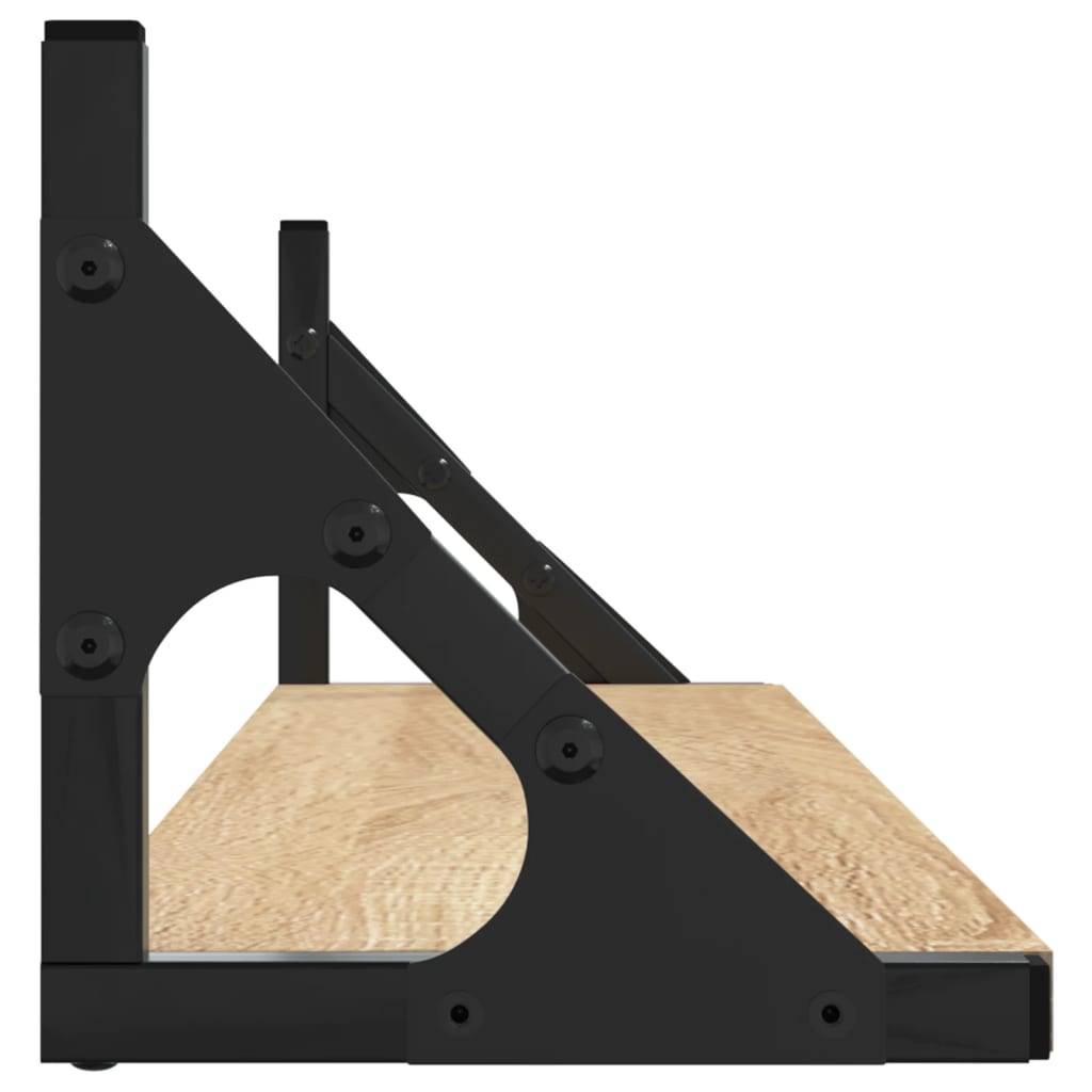 Étagères murales 2 pièces Chêne Sonoma 80x15x15,5 cm Bois d'ingénierie - XIOS