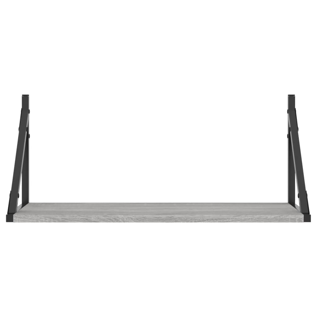 Étagères murales 2pcs sonoma gris 60x25x25,5 cm bois ingénierie - XIOS