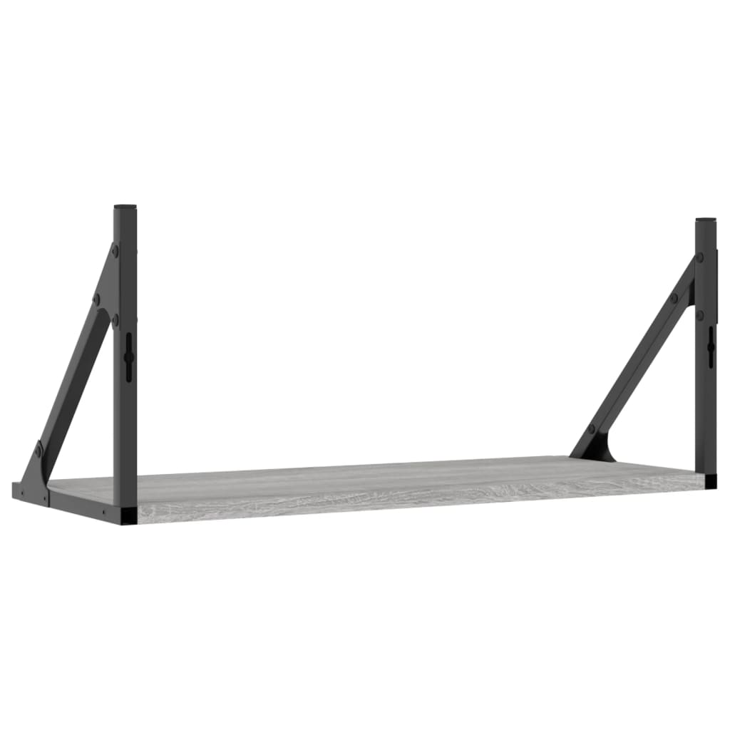 Étagères murales 2pcs sonoma gris 60x25x25,5 cm bois ingénierie - XIOS
