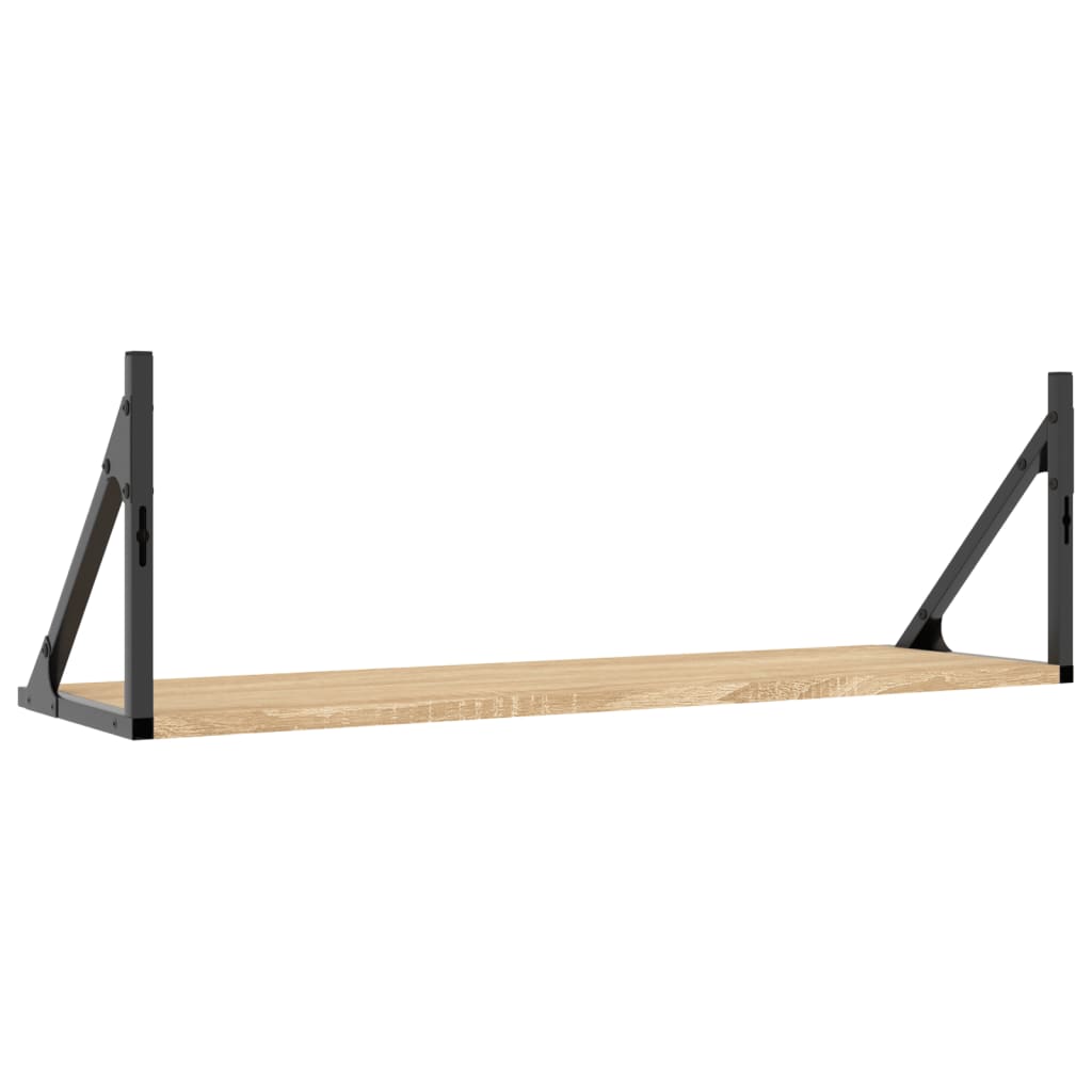 Étagères murales 2 pièces Chêne Sonoma 80x25x25,5 cm Bois d'ingénierie - XIOS